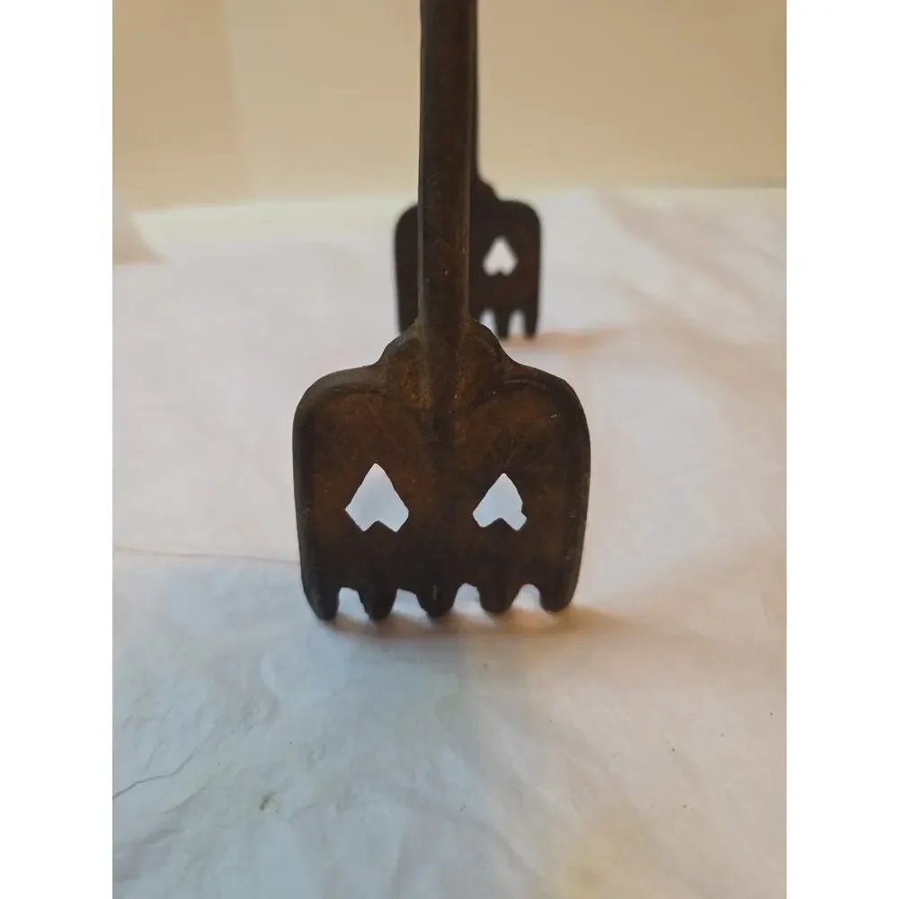 Antique Blacksmith Metal/Iron Tongs for Coal Stove Fire